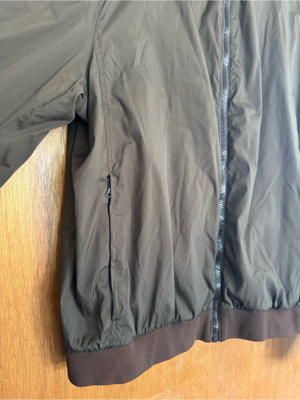 Prada Brown Nylon Y2K Zip Up Bomber Jacket Vintage Unisex - Picture 6 of 8